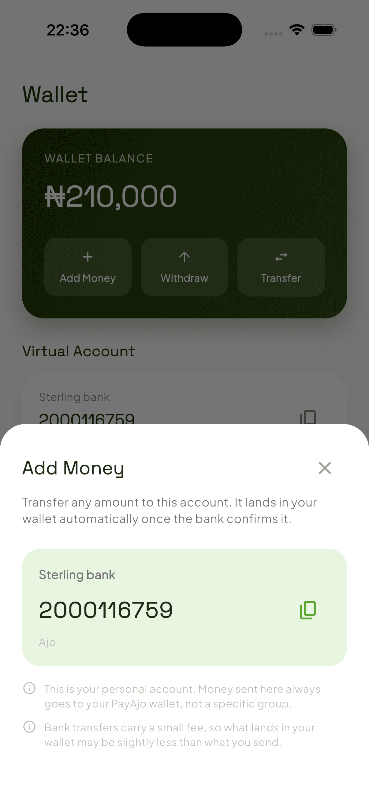 Fund your wallet or transfer directly