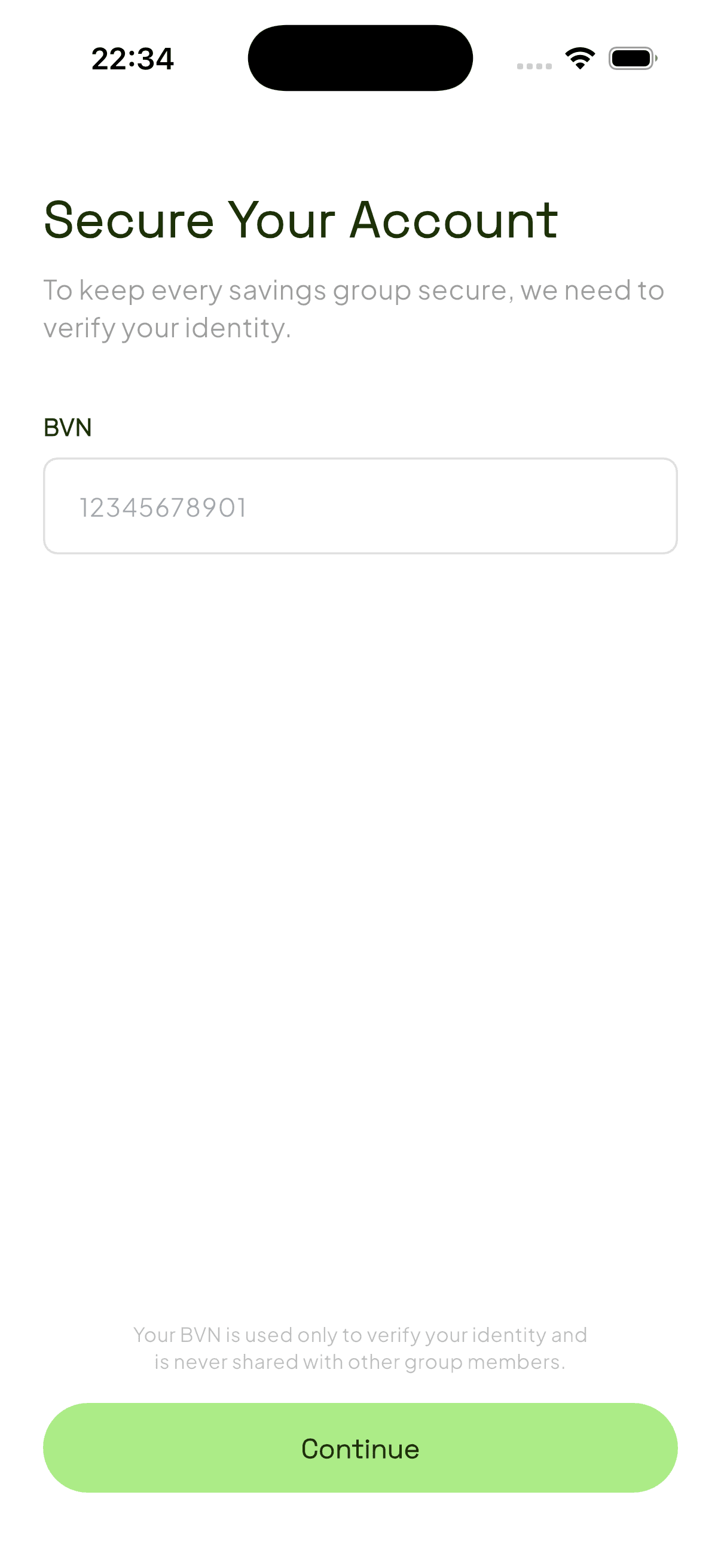 Verify your identity